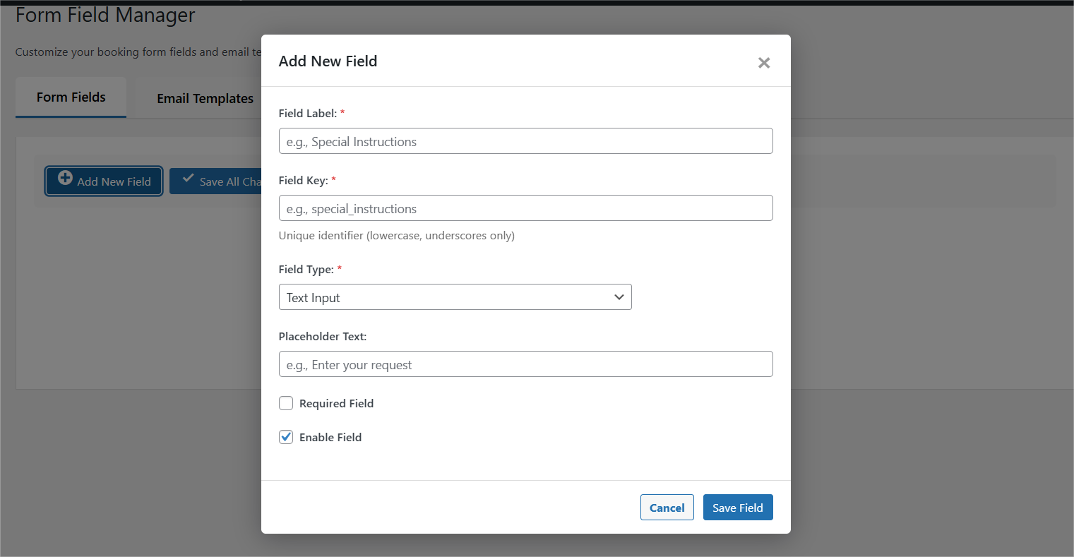 Add Form Field